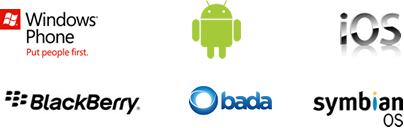 Windows Phone, Android, IOS, BlackBerry, bada, symbian OS